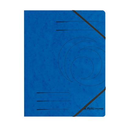 Папка с ластик Herlitz Colorspan Картон, А4 Синя