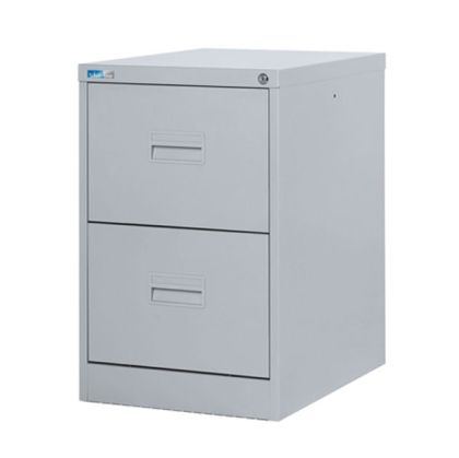 Шкаф за висящи папки Silverline SLV2M Единичен с 2 чекмеджета, 45.8x62.2x71.1 cm, Сив