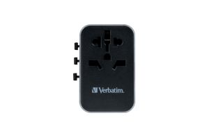 Адаптер Verbatim UTA-04 Universal Travel Adapter with 1 x USB-C PD 61W & QC 3.0 / 1 x USB-C / 3 x USB-A