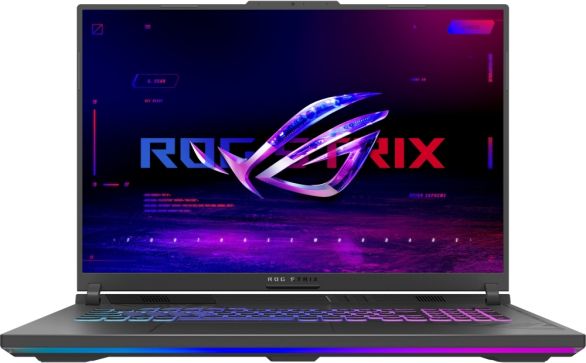 Лаптоп Asus ROG Strix G18 G814JVR-N6021,Inte9-14***HX, QHD+ 16:10 (2560 x 1600, WQXGA) 240Hz,16GB DDR5 , 1TB PCIe4., RTX 4060  8GB DDR6, WiFi 6, RGB Per-Key Kbd, No OS, Eclipse Gray