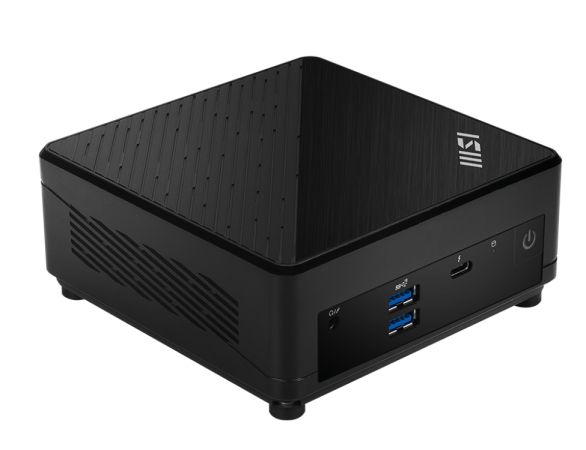 Настолен компютър MSI CUBI 5 12M-005EU, i3-1215U (6C/8T, up to 4.40 GHz, 10 MB), 8GB DDR4 (3200MHz up to 64GB), 256GB SSD M.2 NVMe PCIe Gen4 x4, WiFi 6, BT, 2x RJ45, 4x USB 3.2 Gen 2 Type A, Thunderbolt 4, Black, 0.66 Liter, 0.55 kg, 2YR, VESA 100 and 75,