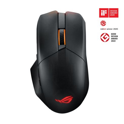 Мишка Asus ROG Chakram X Origin Gaming Mouse, Tri-mode connectivity (2.4GHz RF, Bluetooth, Wired), 36000 DPI sensor, 11 programmable buttons, Detachable joystick, Paracord cable, Black