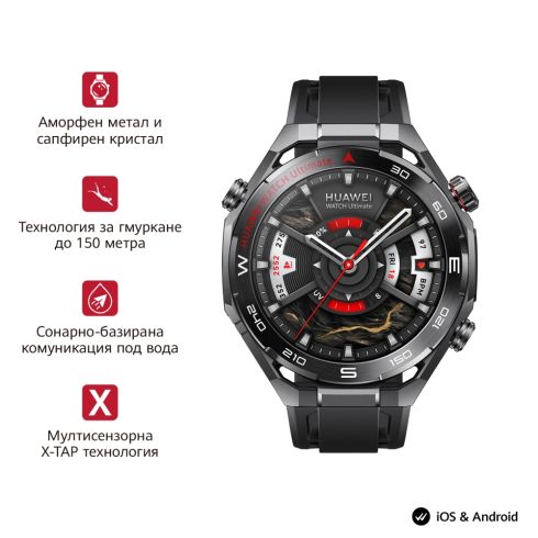 Часовник Huawei Watch Ultimate 2 March-B19 Black