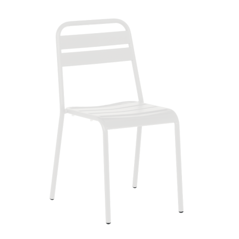 Метален градински стол ABA - бял