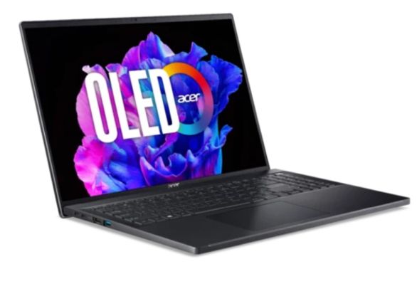 Лаптоп Acer SFG16-71-74R0, Intel Core i7-13620H (up to 4.9GHz, 24MB), 16" CineCrystal 3,2K OLED 120Hz, 16 GB LPDDR5 RAM OB, SSD 1000GB PCIe Gen4, Intel UHD, WIFI6E+BT 5.2, Micro SD, FPR, No Cyrilic, QHD Cam, Win 11 Home 64 bit, Ice Black