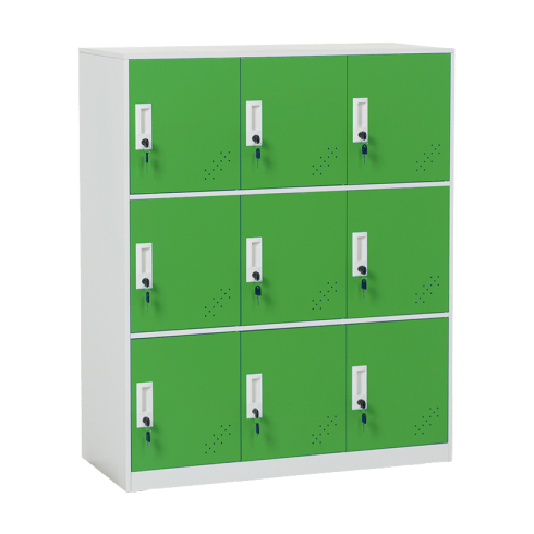 Метален шкаф Carmen CR-1298 J - бял / зелен