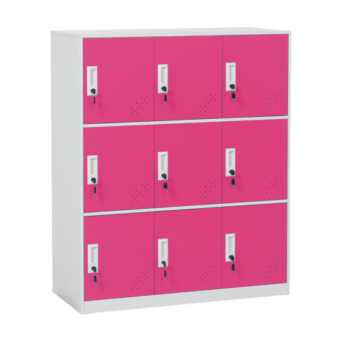 Метален шкаф Carmen CR-1298 J - бял / розов