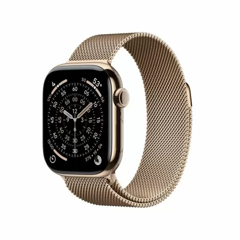 Часовник Apple Watch S11 Cellular 42mm Gold Titanium Case with Gold Milanese Loop