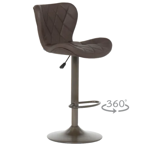 Бар стол DALVEY - тъмнокафяв