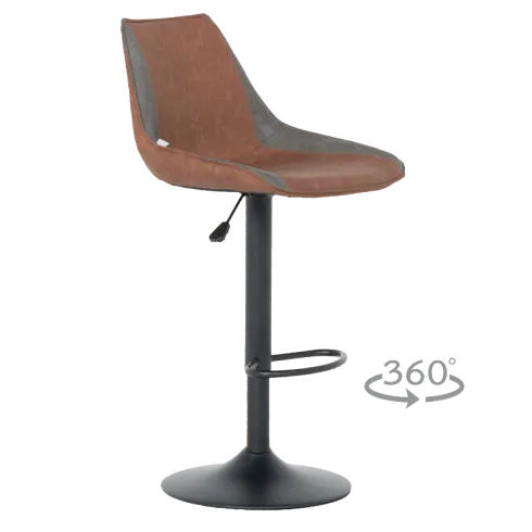 Бар стол GROVE - червен-кафяв