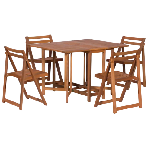 Градински комплект пакет маса с 4 сгъваеми стола CLAUS