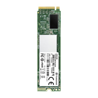 Твърд диск Transcend 256GB, M.2 2280, PCIe Gen3x4, M-Key, 3D TLC, with Dram