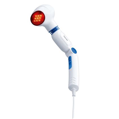 Масажор Beurer MG 40 infrared massager; Soothing vibration massage; Rotating massage head and 3-way adjustable handle; Infrared heat; 3 function levels; 4 interchangeable massage attachments