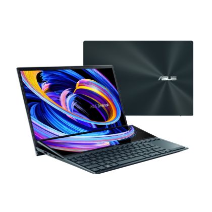 Лаптоп Asus ZenBook Duo 14 UX482EA-EVO-WB713R ,Screen Pad Plus, Intel Core i7-1165G7 2.8 GHz (12M Cache, up to 4.7 GHz), 400 nits, 1W,14" IPS FHD (1920x1080) Touch AG, 16GB LPDDR4X on board, PCIEG3x2 1TB SSD,Wi-Fi 6 TPM, Win 10 Pro 64 bit, Sleeve, Stylus,