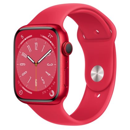 Часовник Apple Watch Series 8 GPS + Cellular 45mm (PRODUCT)RED Aluminium Case with (PRODUCT)RED Sport Band - Regular