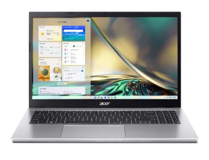 Лаптоп Acer Aspire 3, A315-59-37WG, Intel Core i3-1215U (up to 4.4 GHz, 10MB), 15.6" FHD (1920x1080) IPS SlimBezel LED, HD Cam, 8GB DDR4, 512GB SSD PCIe, INTEL UMA, 2x2 802.11ac, BT 5.0, Linux, Silver