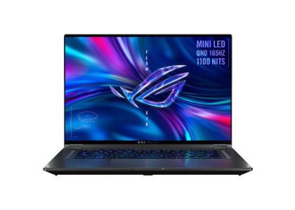 Лаптоп Asus ROG Flow X16 GV601RM-M6007W, AMD Ryzen 7 6800HS, (8-core/16-thread, 20MB cache, up to 4.7 GHz max boost), 16"QHD+ 16:10 (2560 x 1600, WQXGA)165Hz,Touch,16GB DDR5 4800( 16GBon bd),1TB PCIE NVME,NVIDIA GeForce RTX 3060 GDDR6 6GB,Illum. Kbd,Win11