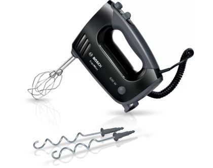 Миксер Bosch MFQ3650X, Hand mixer, 500 W, Extension cable, 5 speed settings, additional pulse/turbo setting, Black
