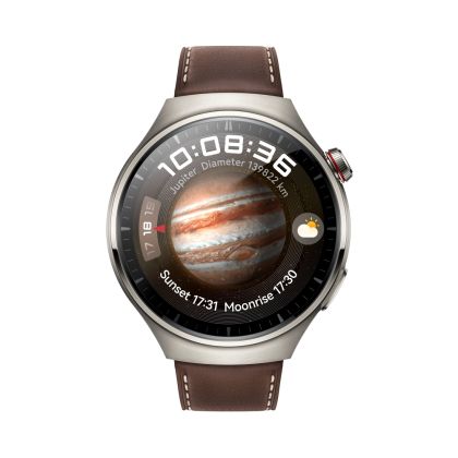 Часовник Huawei Watch 4 Pro Medes-L29L, 1.5", Amoled, 466x466, PPI 310, 2G, e-sim, Dual - band GNSS, BT5.2 BR+BLE, 5ATM, 780mAh, Brown