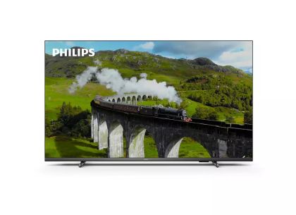 Телевизор Philips 50PUS7608/12, 50" UHD HD LED, 3840 x 2160, DVB-T/T2/T2-HD/C/S/S2, Pixel Precise Ultra HD, HDR+, HLG, Smart TV with new OS, Dolby Vision, Atmos HDMI, VRR, 2* USB, Cl+, 802.11n, Lan, 20W RMS, Black+Logitech Wireless Touch Keyboard K400 Plu