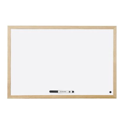 Бяла дъска Bi-Office Немагнитна, с дървена рамка 40x60 cm