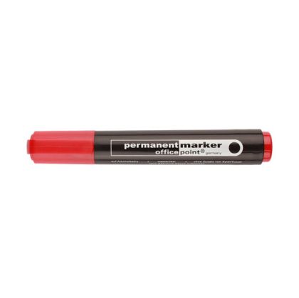 Перманентен маркер Office PointОбъл връх 1-5 mm Червен