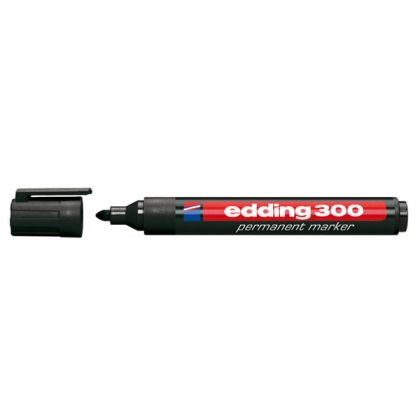 Перманентен маркер Edding 300Объл връх 1.4-2.8 mm Черен