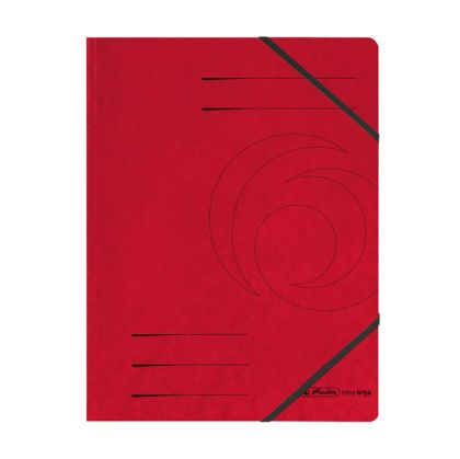 Папка с ластик Herlitz ColorspanКартон, А4 Червена