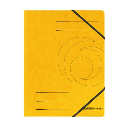 Папка с ластик Herlitz ColorspanКартон, А4 Жълта