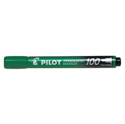 Перманентен маркер Pilot 100 Объл връх 2-5.0 mm Зелен