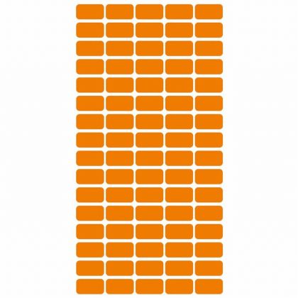 Етикети за цени 12x22 mm 80 етик./лист Оранжев неон