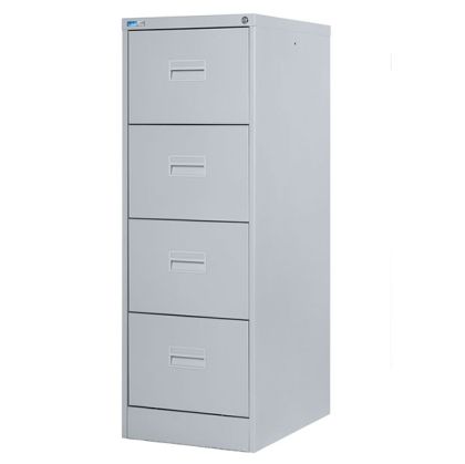 Шкаф за висящи папки Silverline SLV4M Единичен с 4 чекмеджета, 45.8x62.2x132 cm, Сив