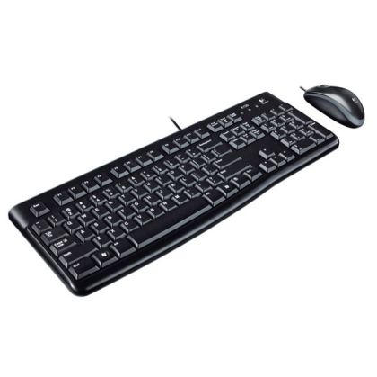 Клавиатура и мишка Logitech Desktop MK120 USB, Черни