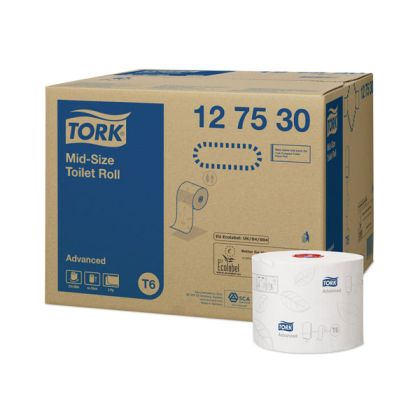Тоалетна хартия TORK Advanced 100% целулоза, двупластова, Бяла