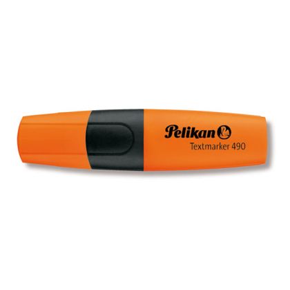 Текст маркер Pelikan 490 Скосен връх 1-5 mm Оранжев