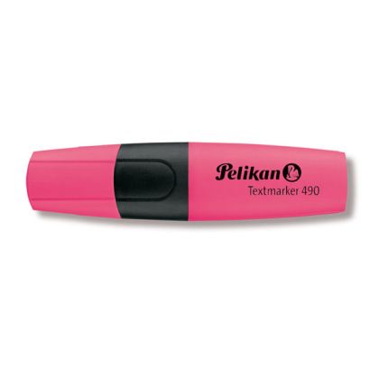 Текст маркер Pelikan 490 Скосен връх 1-5 mm Розов