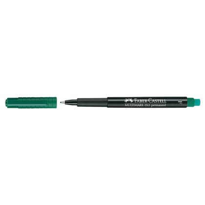 Универсален перманентен OHP маркер Faber-Castell 1513 F 0.6 mm Зелен