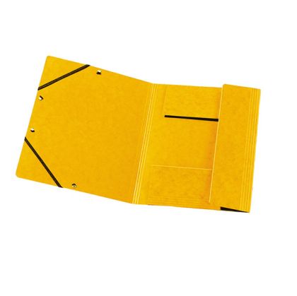 Папка с три капака и ластик Herlitz Colorspan Картон, А4 Жълта