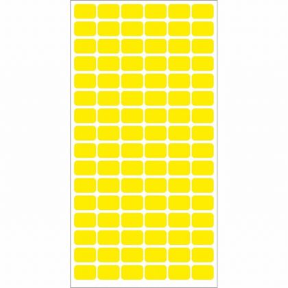 Етикети за цени 12x18 mm 96 етик./лист Жълт неон