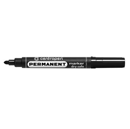Перманентен маркер Centropen 8510 Объл връх 2.5 mm Черен