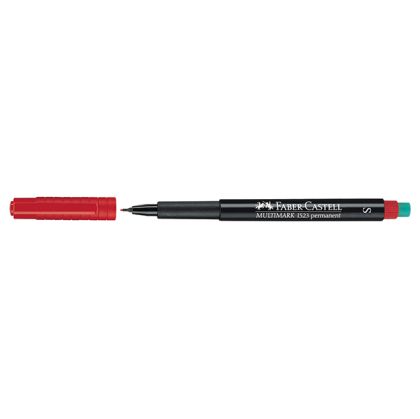 Универсален перманентен OHP маркер Faber-Castell 1523 S 0.4 mm Червен