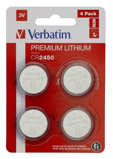 Батерия Verbatim LITHIUM BATTERY CR2450 3V 4 PACK