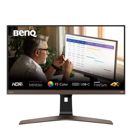 Монитор BenQ EW2880U, 28" IPS, 5ms, 3840x2160 4K, Entertainment, 90% DCI-P3, FrSync, Rem.Control, HDRi, Flicker-free, B.I.+, LBL, ePaper, 1000:1, 300 cd/m, HDMI (v2.0)x2, DP, USB Type-C(PD60W/Thunderbolt 3), Sp.3Wx2, Tilt, HAdj.St.100mm, Black + Fury Gami