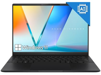 Лаптоп Asus Vivobook S S5406SA-QD053W, INTEL LNL Ultra 5 16GB, 14" OLED  WUXGA(WU) (1920X1200)16:10,16GB LPDDR5X ( on BD),512 GB SSD,Backlit Chiclet Keyboard 1-Zone RGB with Num-key, Windows 11, Black+Backpack