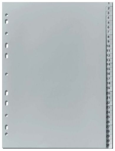 Разделител PP A4, 1-31