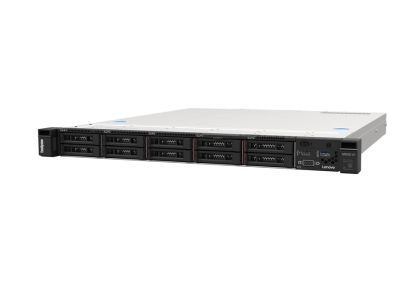 Сървър Lenovo ThinkSystem SR250 V3, Xeon E-2434 (4C 3.4GHz 8MB Cache/55W), 1x16GB, O/B, 2.5" HS (8), SW RAID, HS 800W Titanium, XCC2 Platinum, Rails