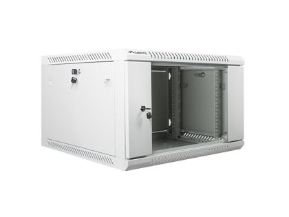Комуникационен шкаф Lanberg rack cabinet 19" wall-mount 6U / 600x600 for self-assembly (flat pack), grey