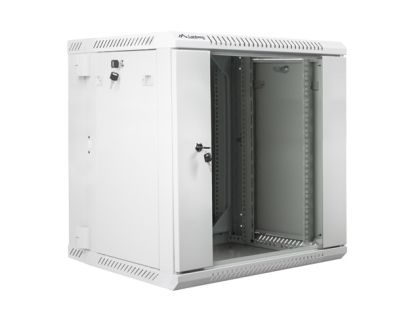 Комуникационен шкаф Lanberg rack cabinet 19" double-section wall-mount 12U / 600x600 for self-assembly (flat pack), grey