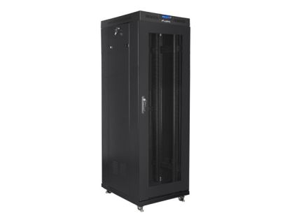 Комуникационен шкаф Lanberg rack cabinet 19" free-standing 37U / 600x800 self-assembly flat pack with mesh door LCD, black