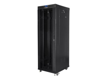 Комуникационен шкаф Lanberg rack cabinet 19" free-standing 37U/600x800 (flat pack) with glass door lcd black v2